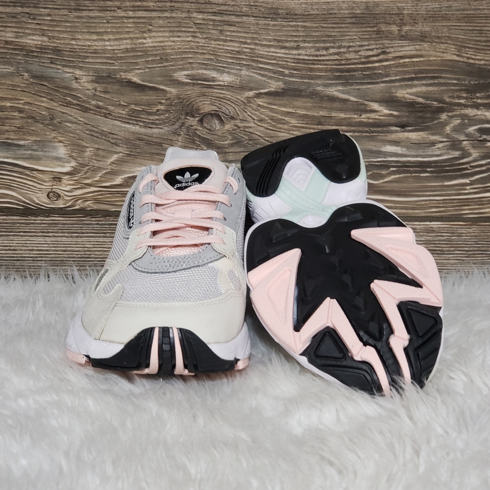 New Adidas Falcon Grey White Mint Chunky Sneaker - Picture 5 of 8
